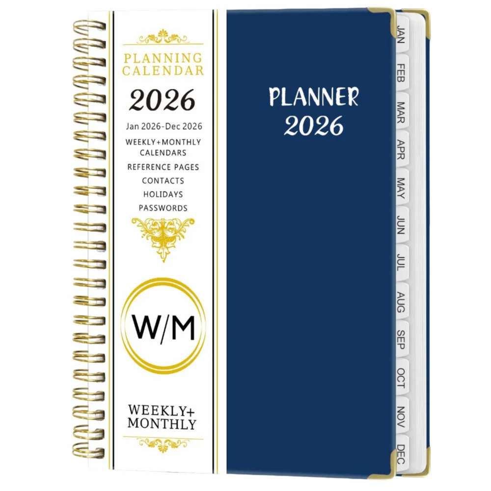 

Yearly Schedule 2026 Planner Notebook A5 Size 365 Days Diary Office Work Planner Plan Schedule Spiral Binding