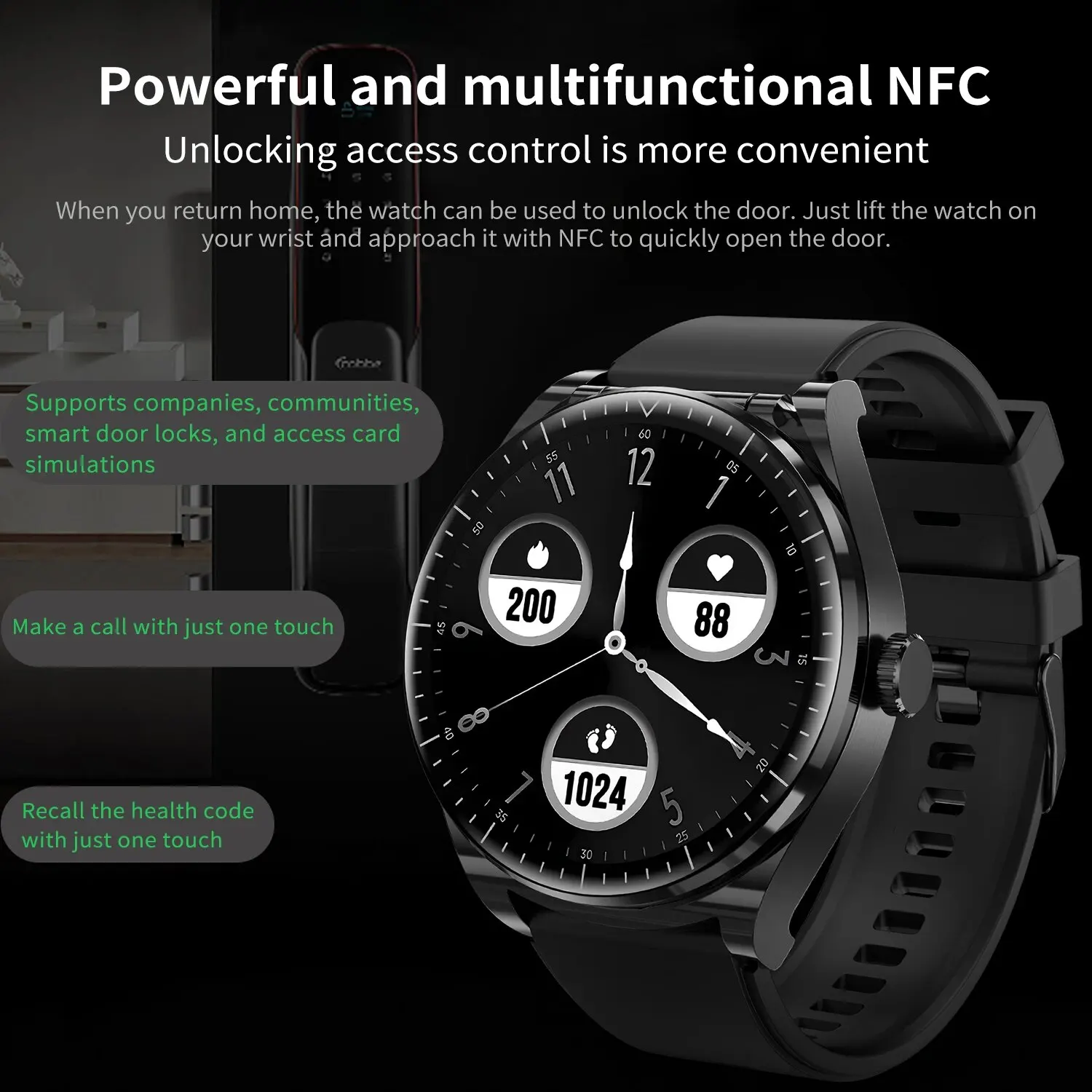 Nuovo TWS auricolare Smart Watch funzione NFC Fitness Tracker sport Smartwatch monitoraggio della salute Bluetooth Wireless Headset Watches