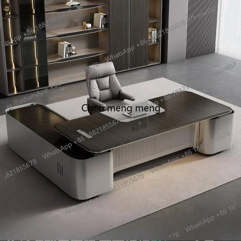 E153 Boss Desk General Manager Office Desk and Chair Combination Office Light Luxury High-end Class Desk