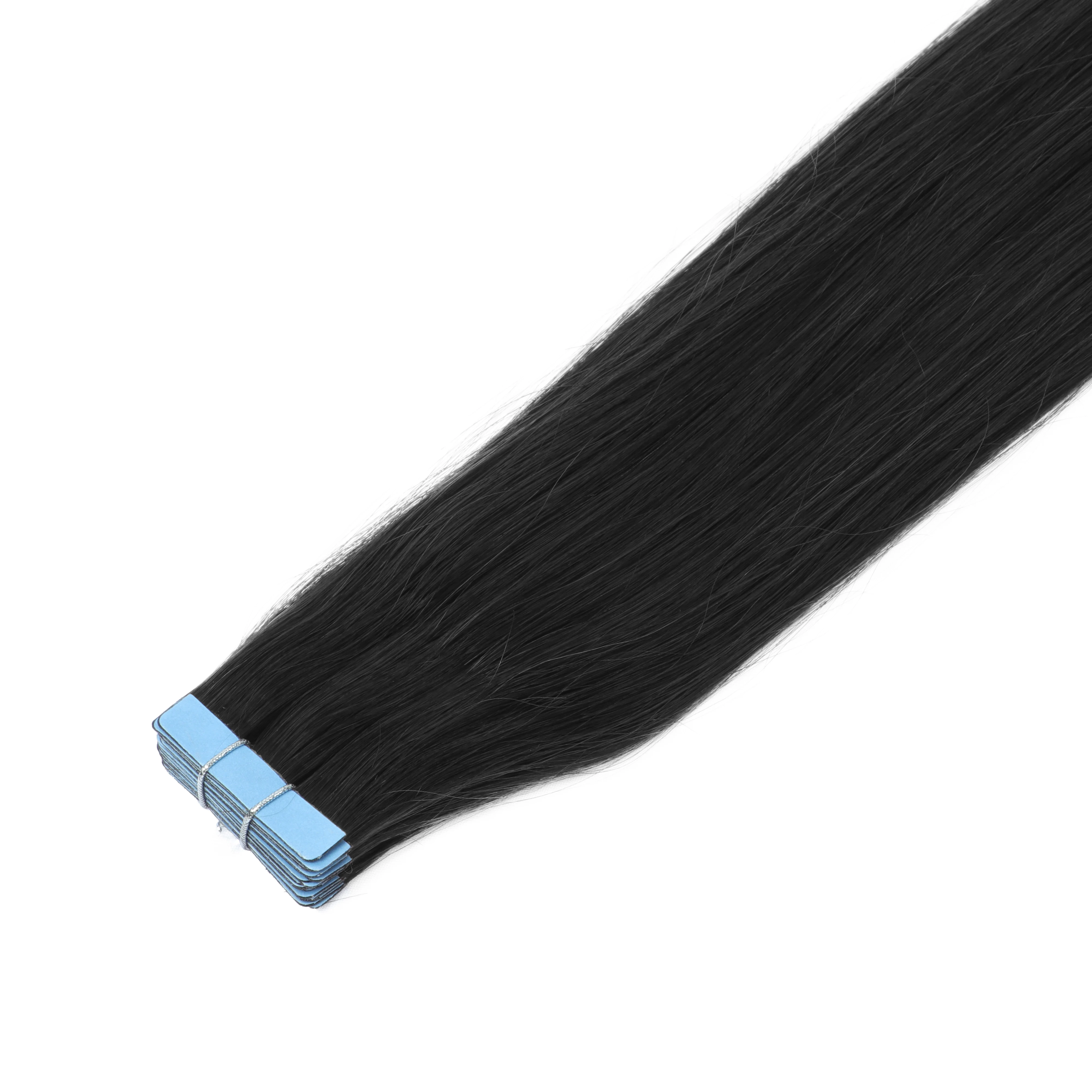 Remy Echthaar Tape-in Extensions 12-20 Zoll 20-teiliges Set Einfach Anzuwenden Keine Schädigung Klebefreie Tressen zur Haarverdichtung