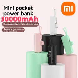 Xiaomi-Mini Power Bank, Portable, Interfaces Multiples, Charge Mobile de Poche, Wisure, Android, Apple, Power Bank Externe, 30000mAh