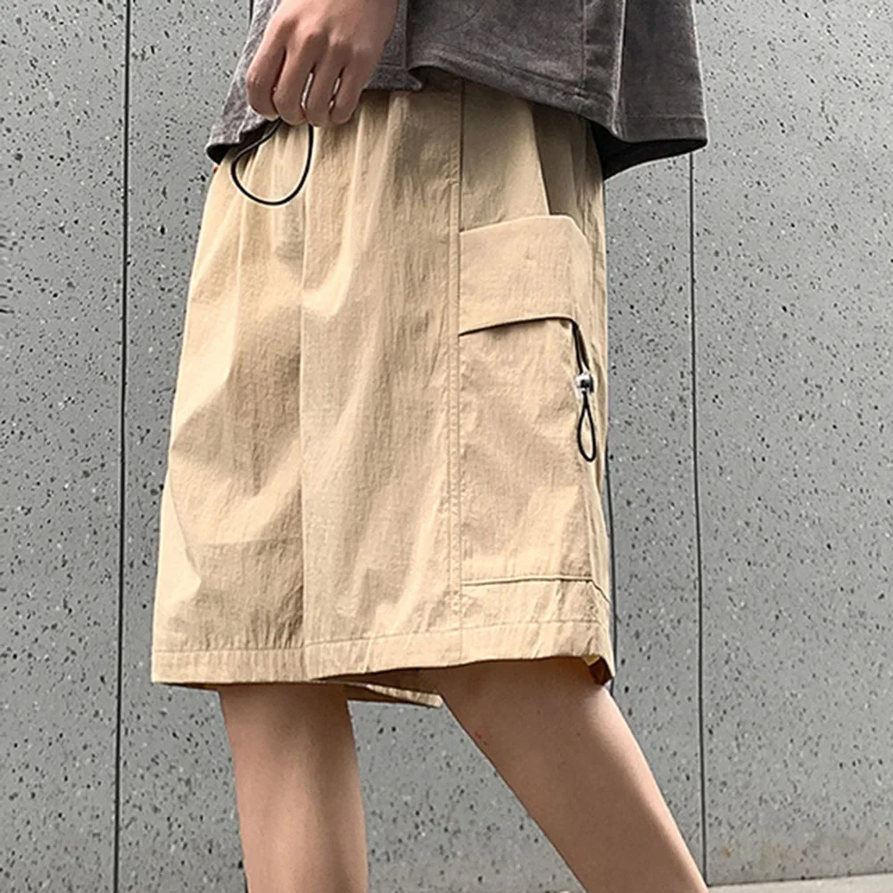 Beach Wear Casual Outing Apricot Casual Workwear Pants Workwear Loose Beach Pants Medium Waist Style Polyester Fabric