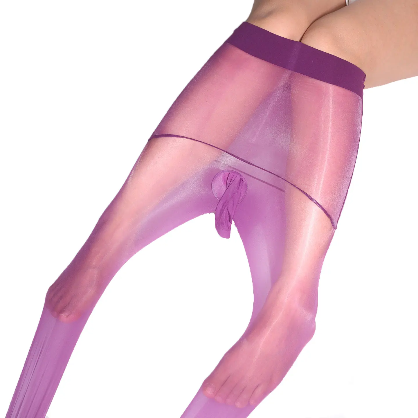 

Men's Seamless Sheath U Pouch Pantyhose 640 Pin Oil Shiny Ultrathin Tights Man Exotic Lingerie Stocking High Waist Pantyhose