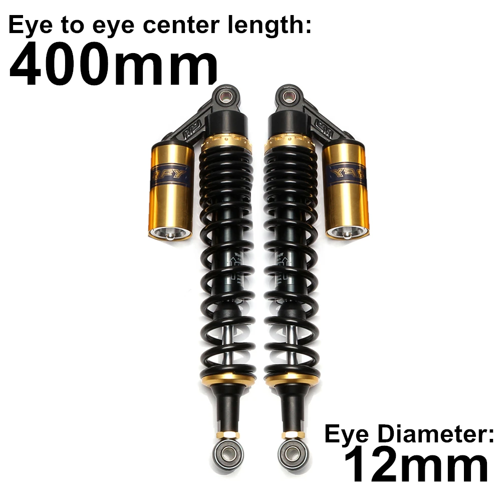 Universele 400Mm 15 3/4 "Motorcycle Air Schokdemper Achterwielophanging Atv Quad Scooter Dirt Bike Motor Falling Bescherming