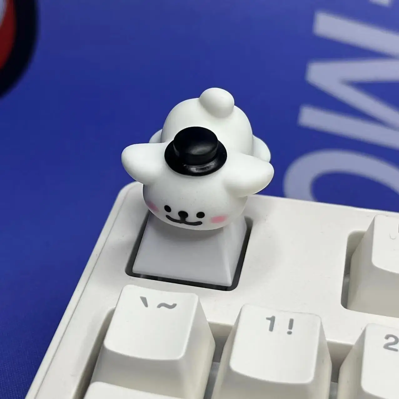 DIY Cartoon Little White Dog Keycap Transparent Cherry MX Switch Game Mechanical Keyboard Hat Dog Keycap