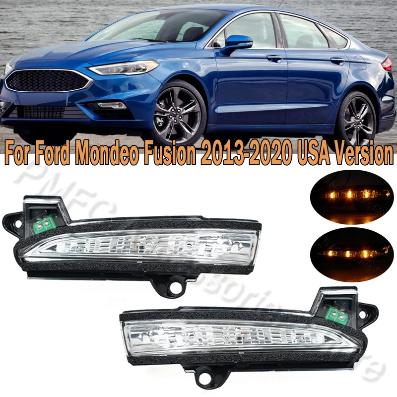 Turn Side Lamp Rearview Mirror Signal Blinker Flasher Light For Ford Mondeo Fusion 2013 2014 2015 2016 2017-2020 USA Version