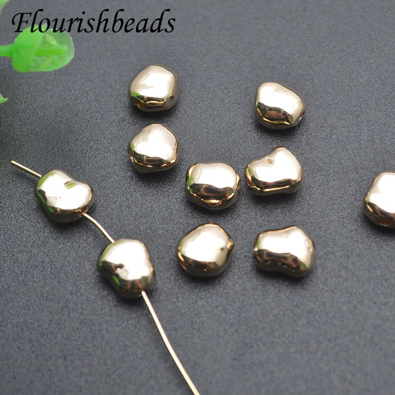 

30pcs Gold Plated Irregular Metal Loose Beads for DIY Handmade Necklace Bracelet Accessories Jewelry Making Supplier