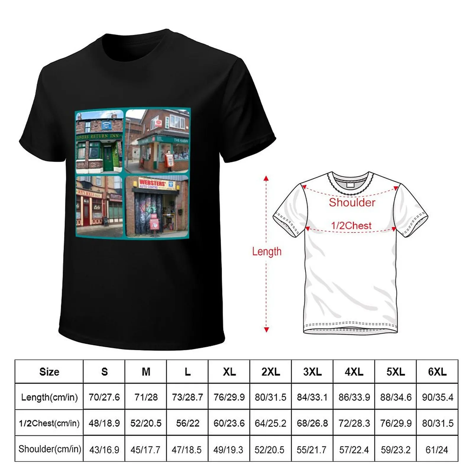 Corrie iconic buildings T-Shirt Casual Everyday Wear T-Shirt