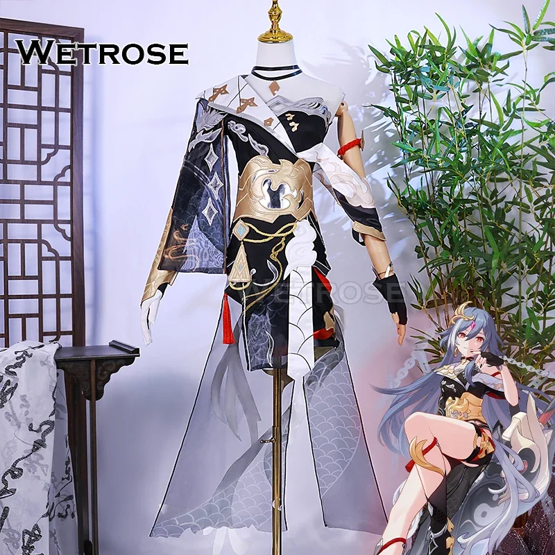 【Wetrose】 Fu Hua Herrscher of Sentience Costume Cosplay Fuhua Honkai Impact 3 rd Righello della Coscienza Conoscenza Mentale Set Parrucca