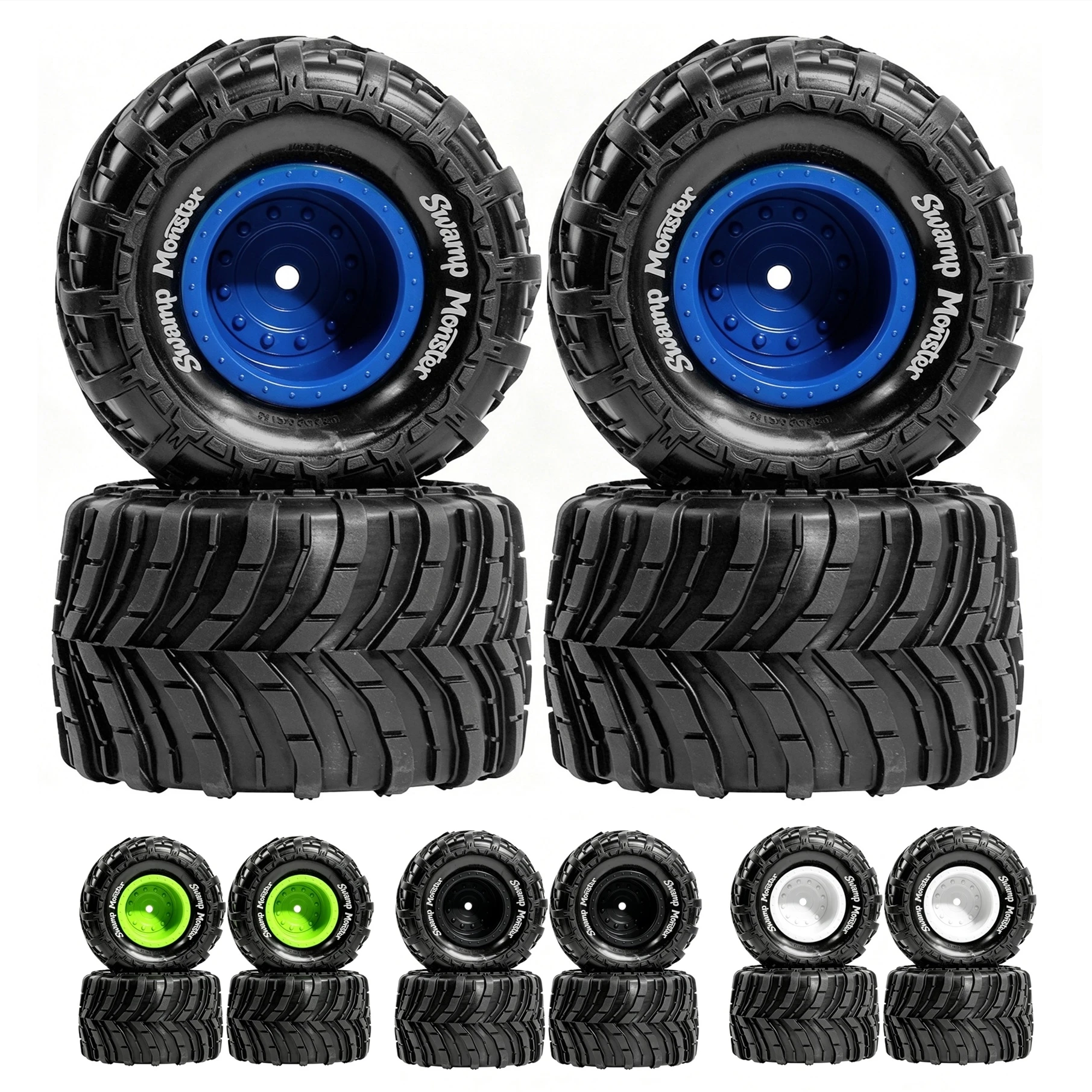 

4pcs 85mm Rubber Tires Wheels for ARRMA Quake MINI KRATON MJX 16207 16208 HBX 16889 SCY 16101 16102 TRAXXAS 1/16 SUMMIT E- Revo
