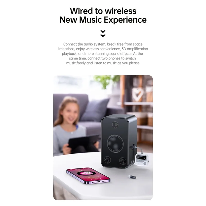 FFYY-محول بلوتوث بلوتوث 5.4 الارسال 3.5 ملم AUX HIFI HD الكمون المنخفض طائرة سماعة لاسلكية تعمل بالبلوتوث محول