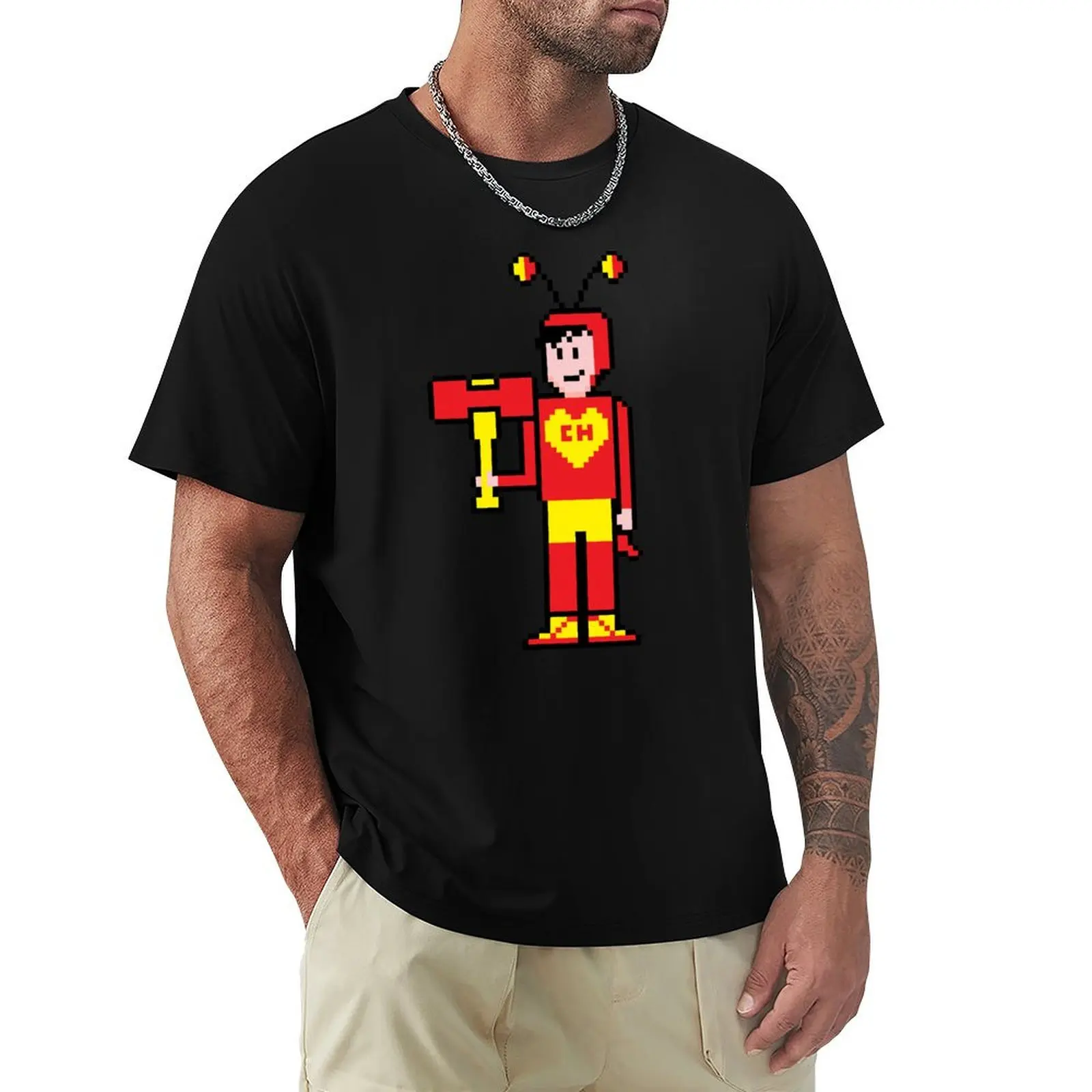 Camiseta 8Bit El Chapulín Colorado, camiseta deportiva de manga corta de secado rápido