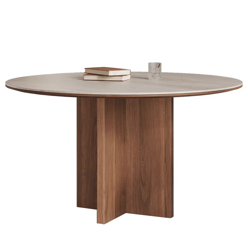 

6 People Modern Dining Tables Restaurant Round Party Read Books Dining Tables Negotiating Wooden Home Furniture La Mesa MHCZ