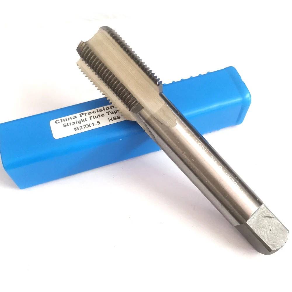 HSS Metric thread tap M22 Right hand Fine screw straight flute taps left machine tap M22X2 M22x1.5 M22x1.25 M22x1 M22x0.75 x0.5