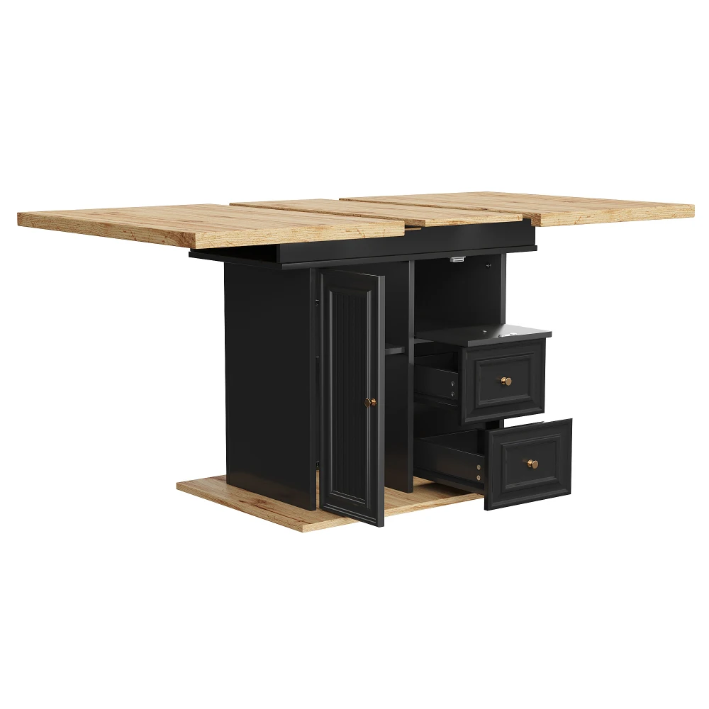 PINGGO LED-Esstisch 110(140)x80x75cm Holztisch für 6 Personen für Küche, Esszimmer, Terrasse, Garten – Detail 14