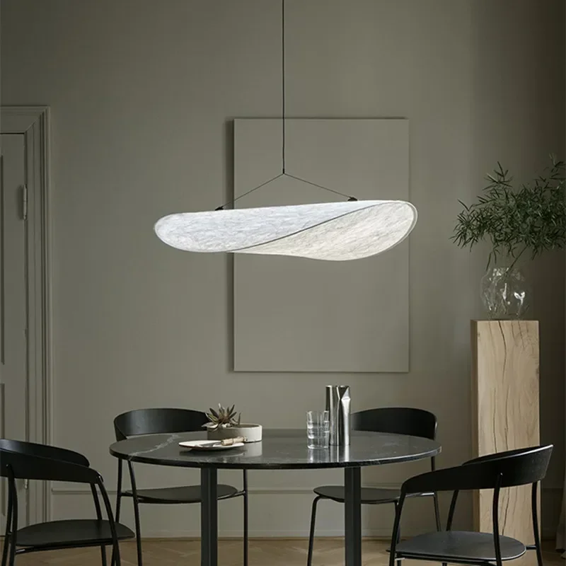 Imagem -05 - Nordic Vertigo Led Pendant Light Lâmpada Tensa Pingente de Seda Sala de Estar Quarto Casa Decoração Minimalista