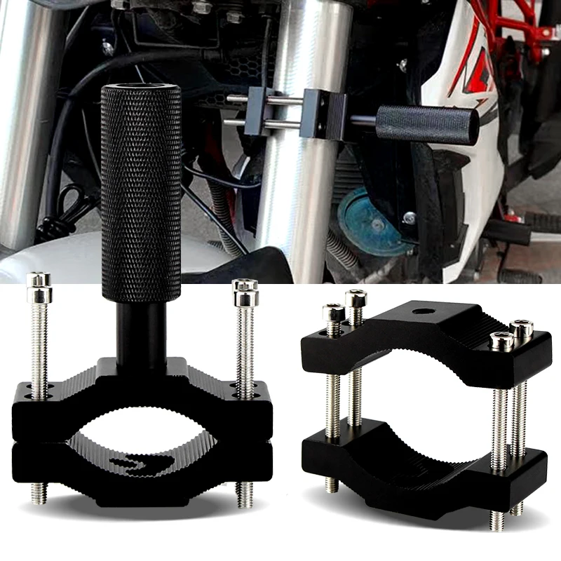 Motorcycle Stent Bracket 20-55mm Multifunction Holder Handle Fixed Bumper Headlight Light Clamp Moto Auxiliary Spotlight Clip