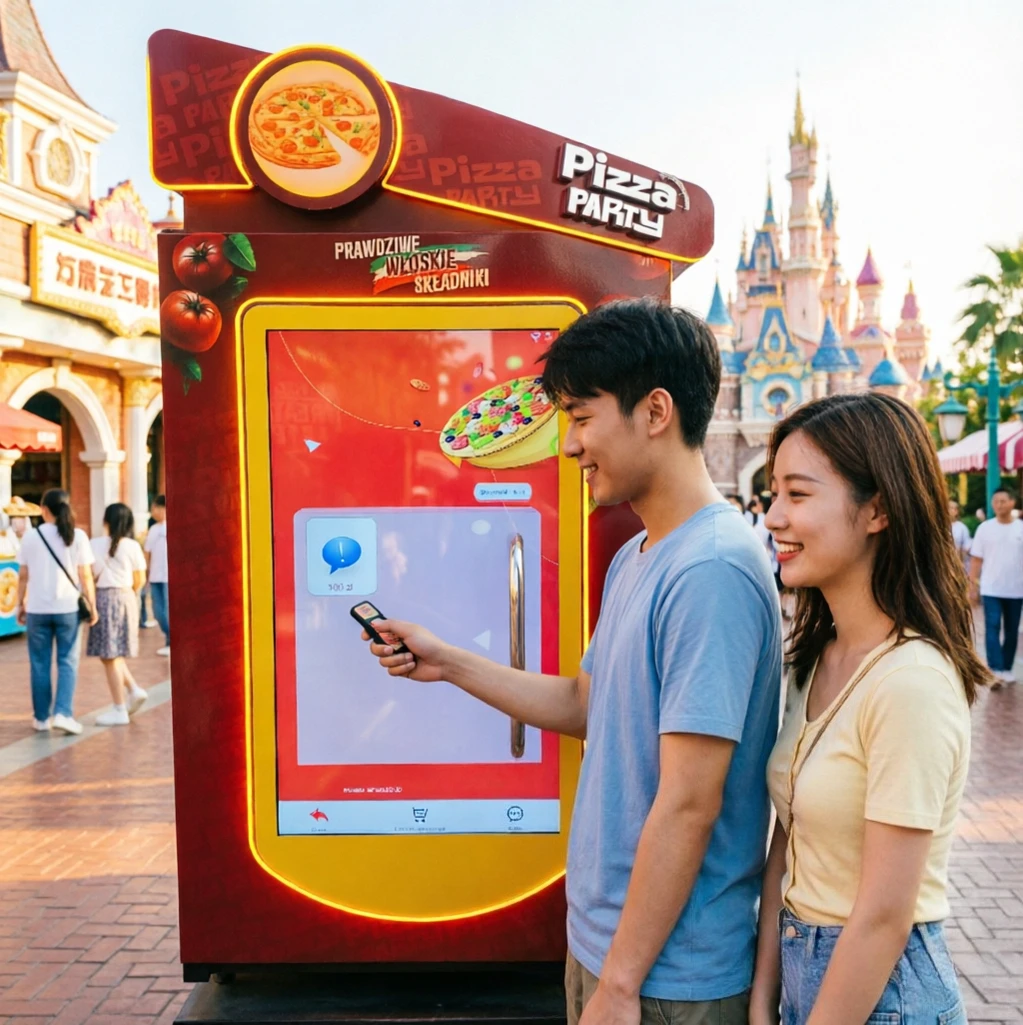 Self Service Pizza Vending Machine Anti-dry Burn Protection Suitable For Hospital Terminal Commercial Entertainment Mall