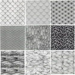 Polymer Clay Texture Stamp Sheet Large Scale Shell Wave Pattern Emboss Mat DIY Clay Cutter Jewelry Pottery Ceramic Art Hobby