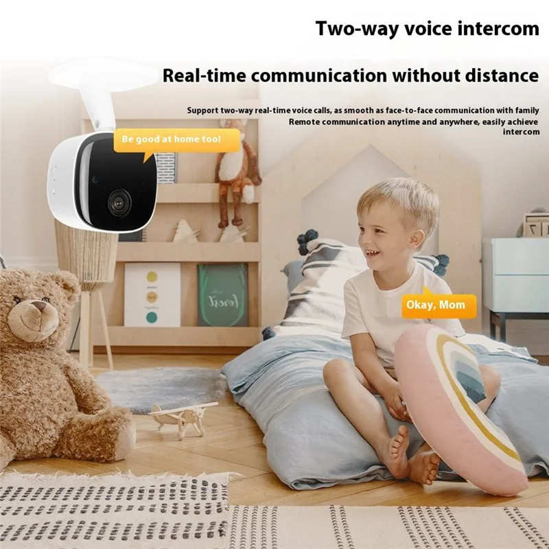 2025 جديد-المنزل الذكي 1080P HD واي فاي كاميرا مراقبة الطفل أمن صغير محمول الصوت الأشعة تحت الحمراء للرؤية الليلية كشف الحركة #3