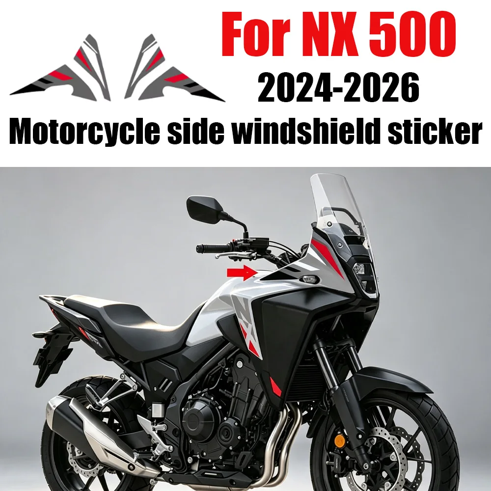 Motorcycle Waterproof Sticker scratch-resistant Decals accessories 2024- NX 500 For NX500 Side windshield Decorative Stickers