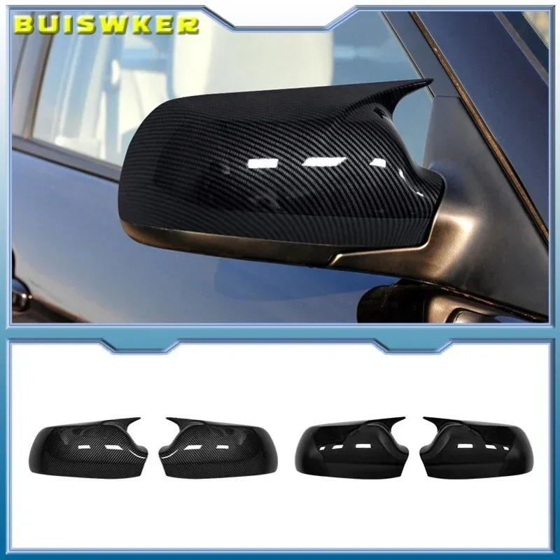 

For Mazda 2 3 6 2003 2004 2005 2006 2007 2008 Rearview Side Mirror Cover Wing Cap Exterior Door Rear View Case Trim Carbon Fiber