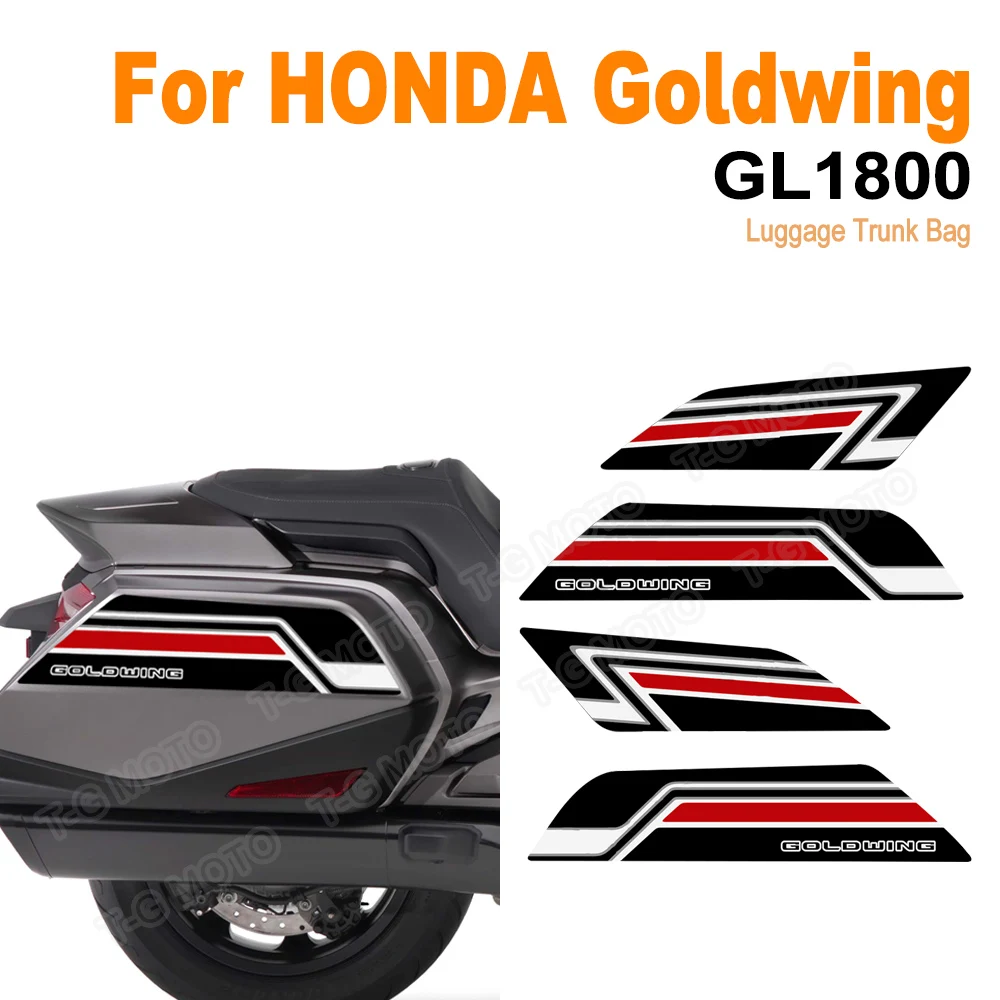 

Для Honda Goldwing GL1800 GL1800 багажник мотоцикла, чехлы для багажа, кофры, наклейки, наклейки 2018 2019 2020 2021