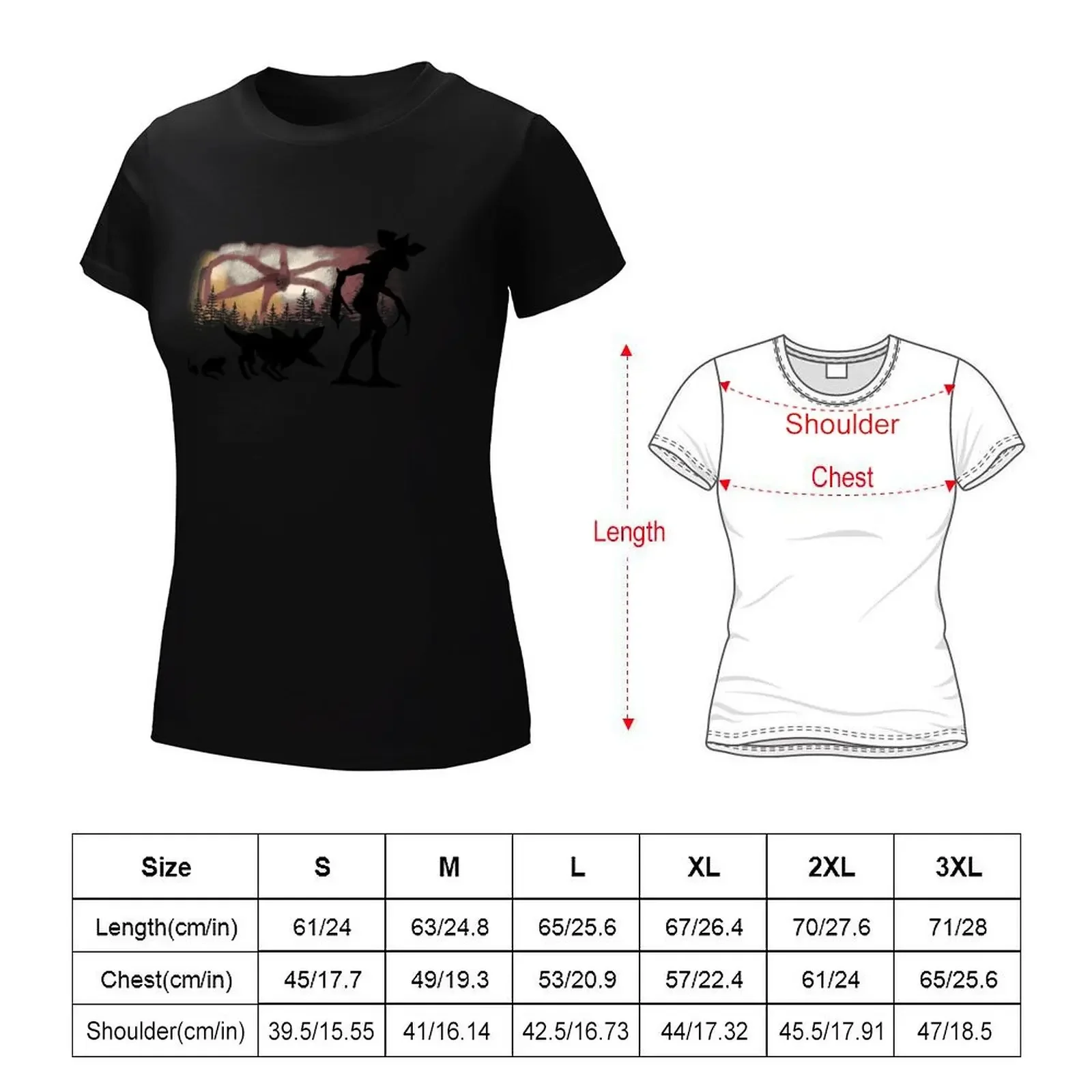 Demogorgon Evolution T-Shirt anime clothes korean fashion tight shirts for Women