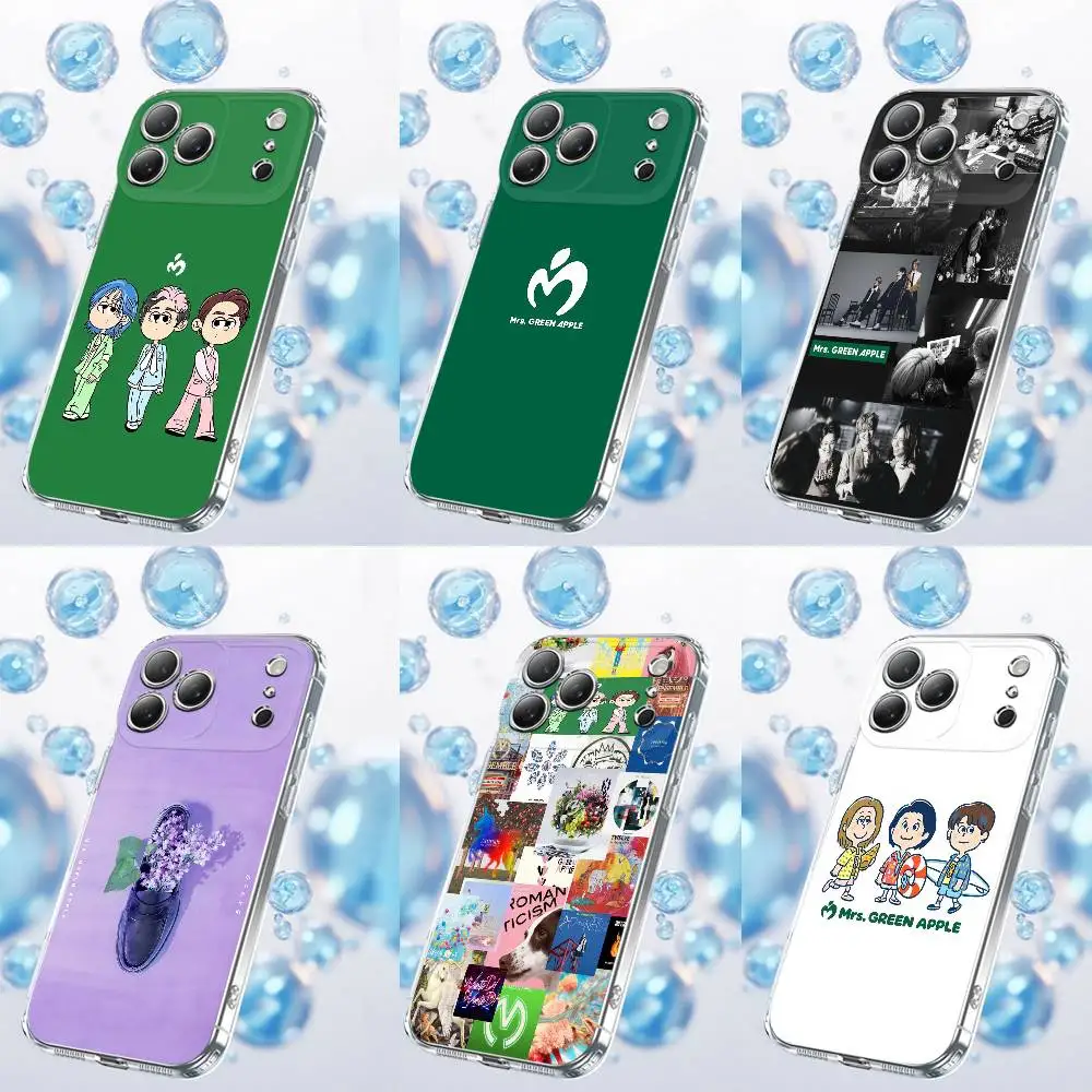 MGA M-Mrs GREEN APPLE Lilac Phone Case For iPhone 17,16,15,14,13,12,11,Plus,Pro,Max,Plus,E,Air,Mini Transparent Cover
