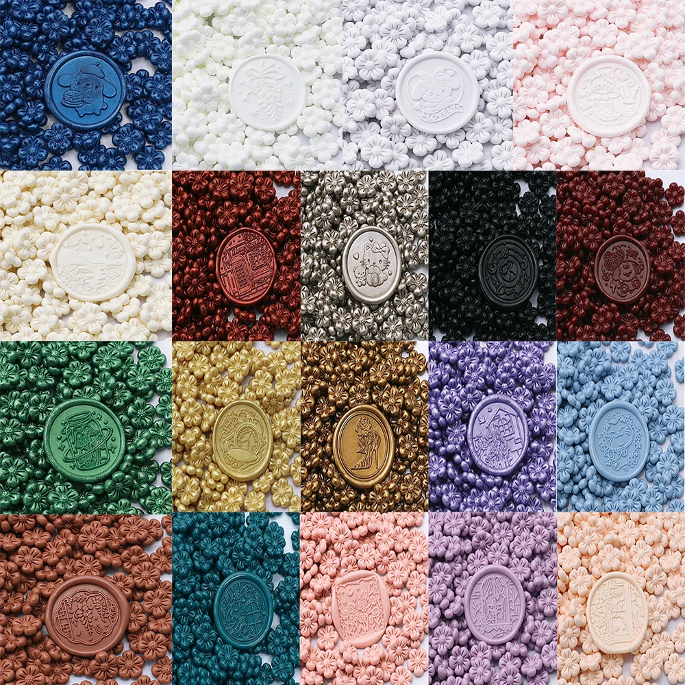 

150pcs Flower Shaped Wax Grain High Quality Wax Seal Beads for DIY Decor Notebook Invitation Envelopes Greeting Cards Gifts