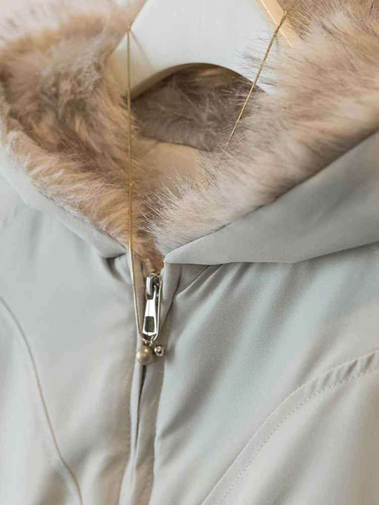 plus Size Thiened ort Cotton Jaet Women's Hooded Fur Collar Pilot Coat Autumn Winter New Sle Casual Cleanfit Design