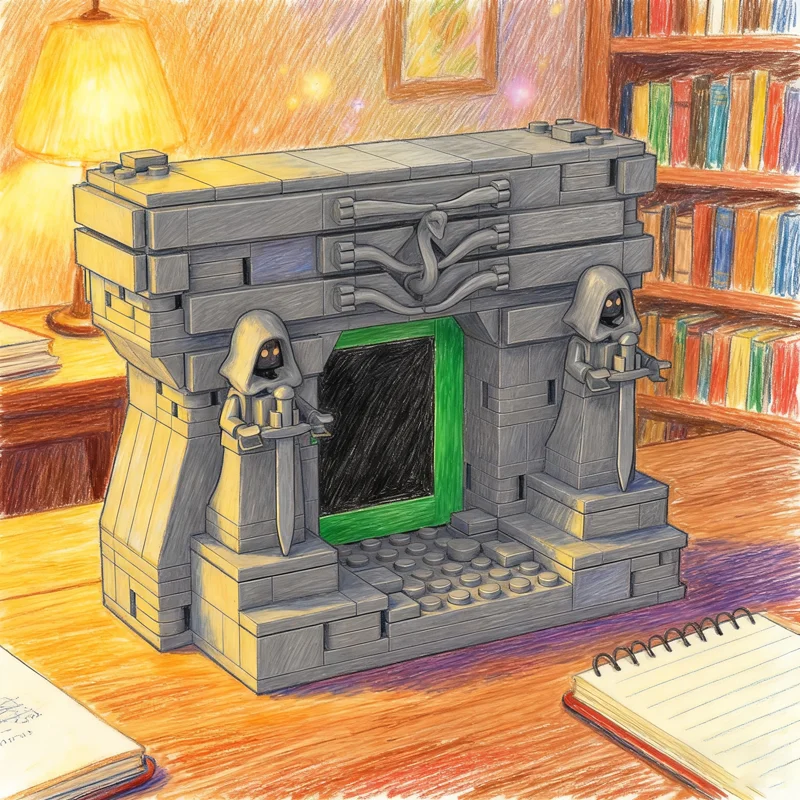 

341 шт. MOC мини-модель темного портала, строительные блоки, строительная сборная игрушка, сделай сам, креативная идея, Рождественский подарок, образовательный кирпич