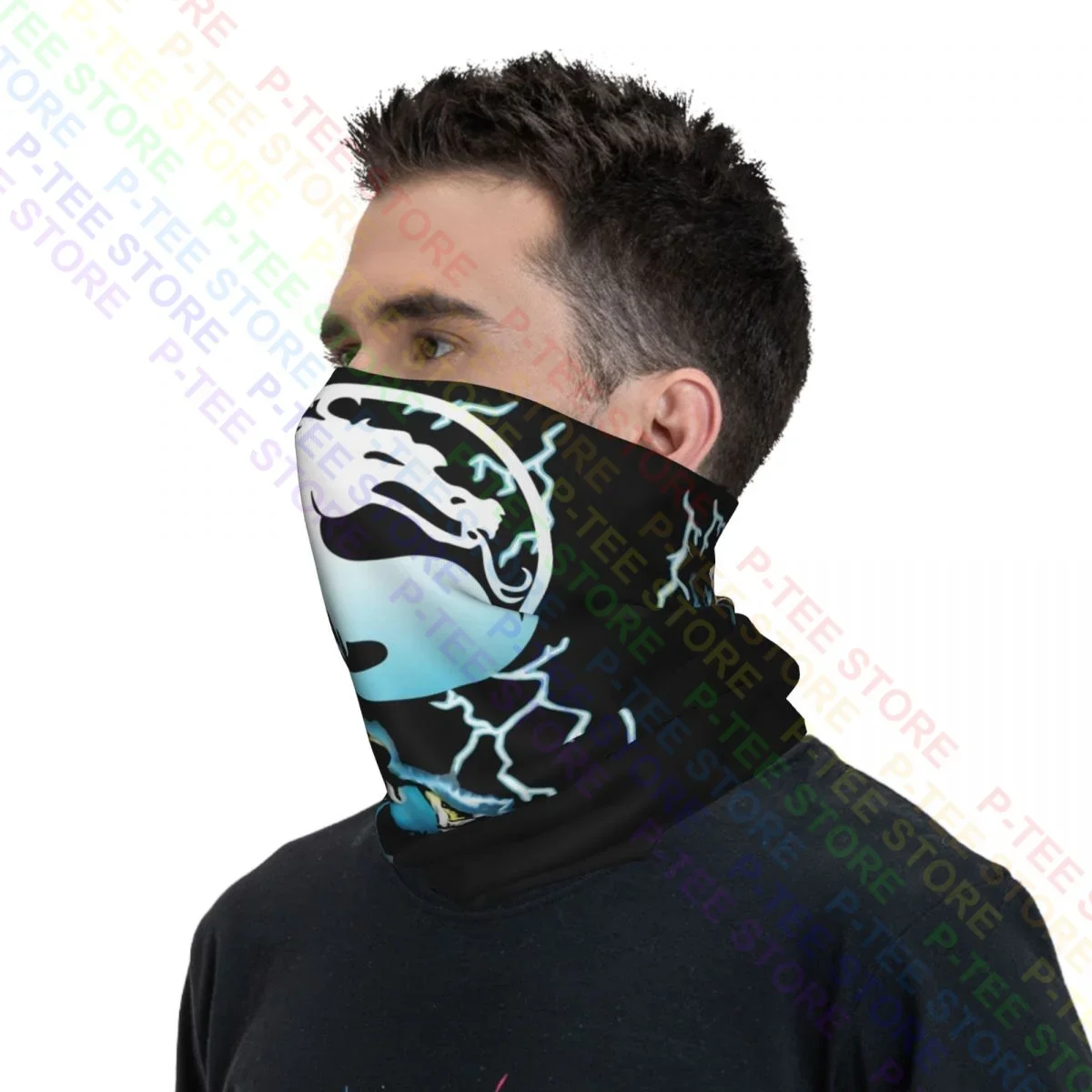 Mortal Kombat Raiden Licensed Comic Book Video Game Neck Gaiter Bandana Scarf Face Mask Windproof