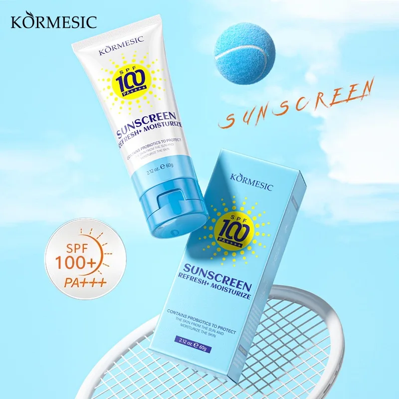 60/180/600g SPF100+ UV Protective Refreshing Probiotic Sunscreen Cream Anti Oxidant Sun Block Isolation Cream Lightweight New