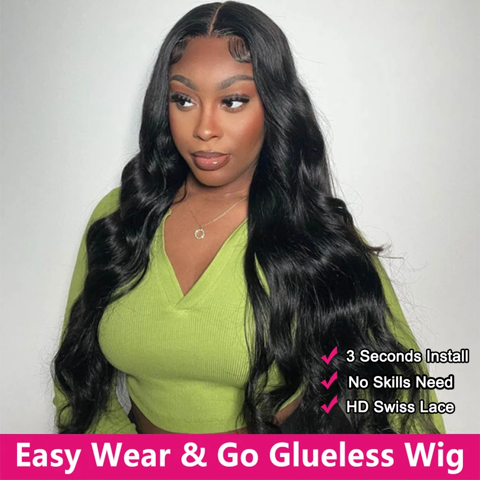 

Wear And Go Glueless Wig Body Wave 13x4 HD Lace Front Wig Peruvian Human Hair Lace Frontal Closure Wig Ready To Wear Pre Plucked