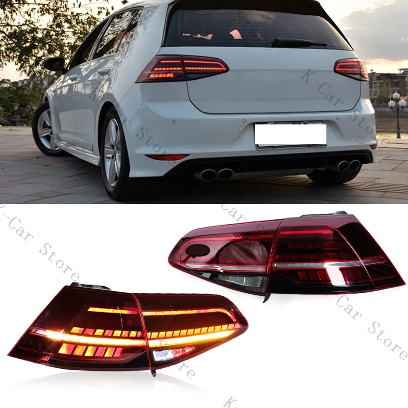 

Для Volkswagen VW Golf 7/7,5 2013-2020 модификация светодиодный задний фонарь стример указатель поворота противотуманная фара задний фонарь в сборе аксессуары