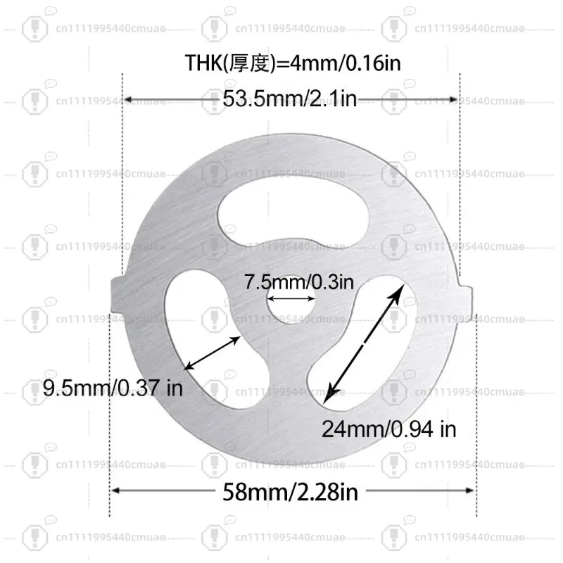 Meat Grinder Pinion Mixer Spare Parts Meat Grinder Knife Stainless Steel Grille for Food Grinder Accessories Kitchen Tool Good view 2