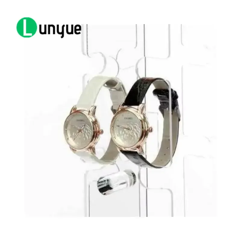Rotating Watch Display Cabinet Wooden Jewelry Storage Box with Glass Door Dustproof Showcase for Home Office Desktop