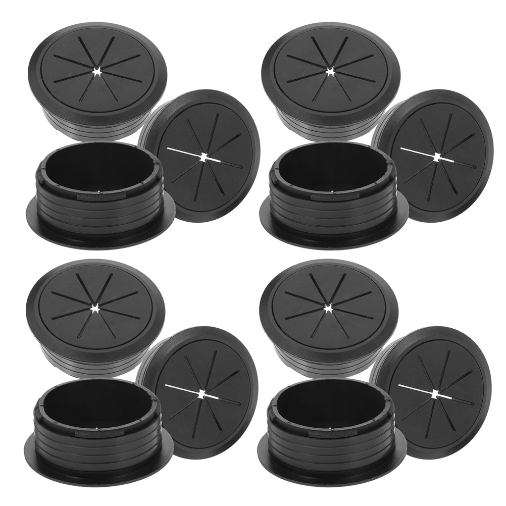 

20pcs Cable Hole Cover Desk Grommets Wire Organizer ABS Round Cord Plug for Office Desktop Wire Management Work Decorative Desk