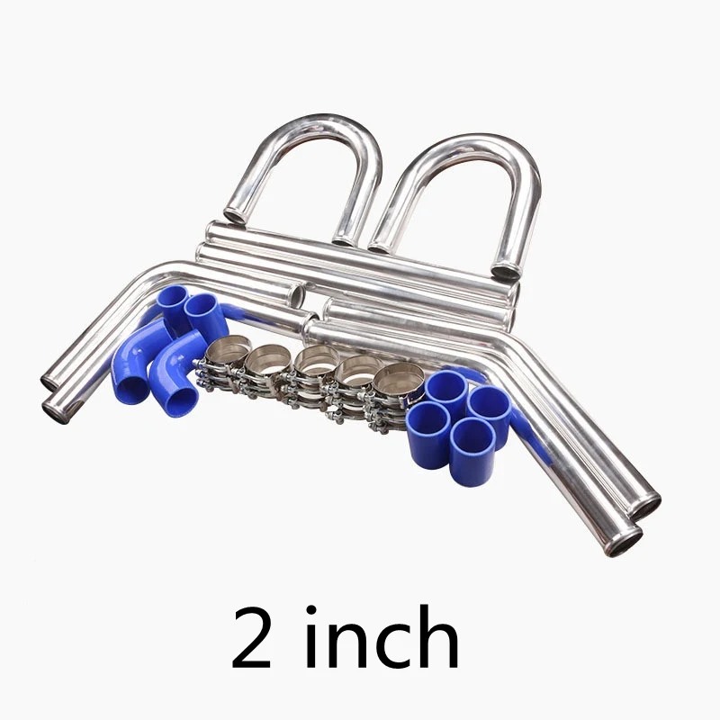 2 "2.5" 3 "calowy uniwersalny o grubości 2MM aluminiowa chłodnica rura TURBO zestaw rur — zdjęcie 5