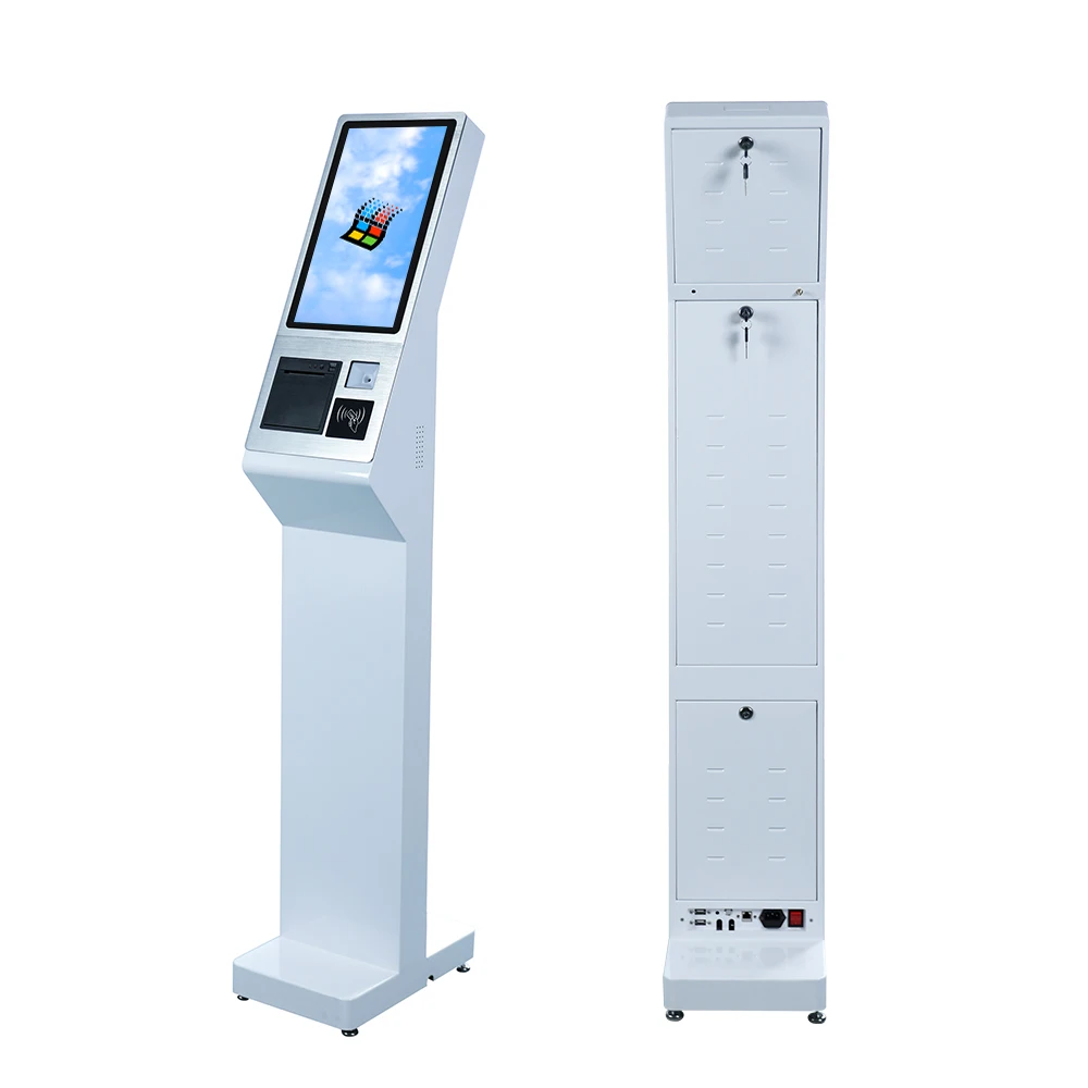 Aangepaste 15,6 21,5 32 43 inch Android 11 Win 10 Linux Restaurant Zelfbestelling Betaling Totems Check In Out Kiosk met thermische printer