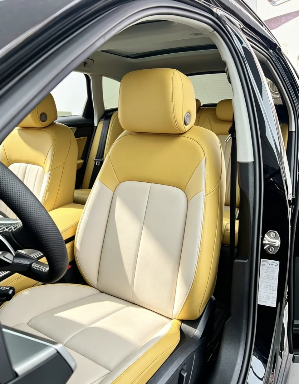 Für Audi A6 C8 2020 Maßgefertigte Autositzbezüge Luxuriöses Nappaleder 100% Passgenau Innenausstattung 360 ° Vollständige Abdeckung – Detail 2
