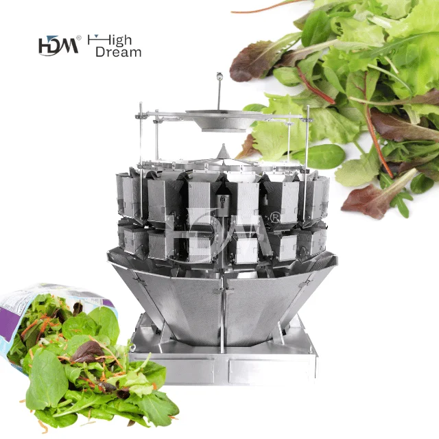 

Salad Multihead Weigher Machine 14 Head Multihead Scale Full Automatic Salad Weighing Machine