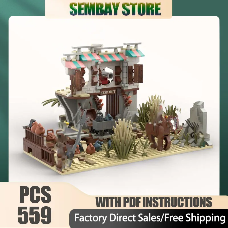 

Moc Building Brick Modular Raid on the royal gem mine on Kings Mountain Model Technology Blocks Christmas DIY Toy Holidays Gift