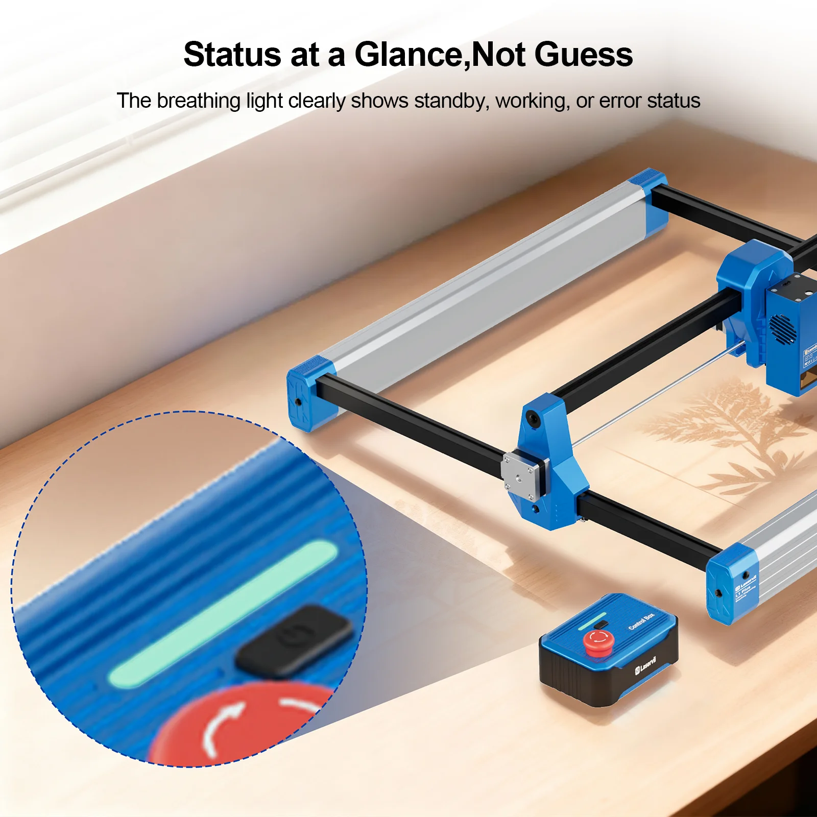 Laservii L1 PLUS 24W Laser Engraver 420x420mm Laser Engraving Machine 12000 mm/min High-speed Engraving Support Lightburn GRBL for Wood leather Acrylic Metal view 8