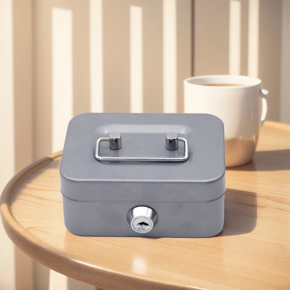 Metal Piggy Bank with Key Lock Coin Bank 4.53x3.78x2.28inch Coin Container Small Storage Box for Adults and Kids