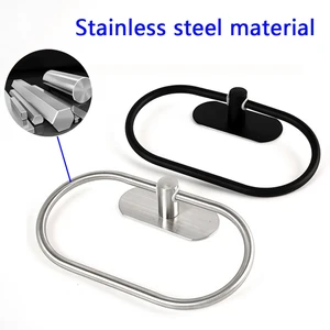 Stainless Steel Towel Support Auto-adhesive Bathroom Towel Rack Washhand Rail Rail Railbar Bar Kitchen Storage Accessories 10 Main Sales Bathroom Accessories - №3