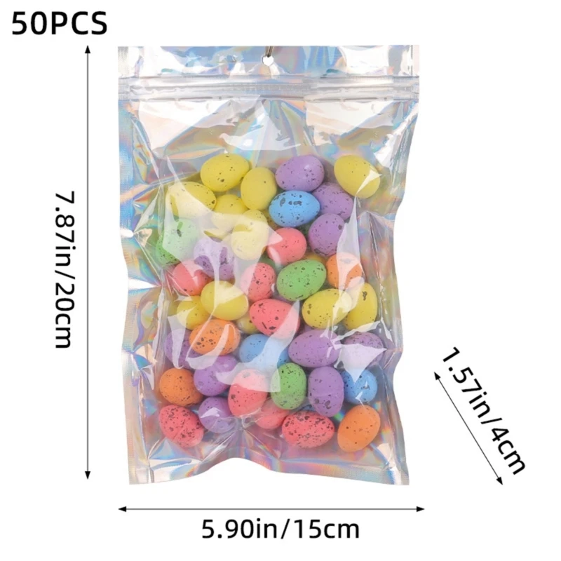 50 Piece Pack of Mini Easter Decorations Eggs Colorful Dots Mini Foam Eggs for Festival Celebration Supplies