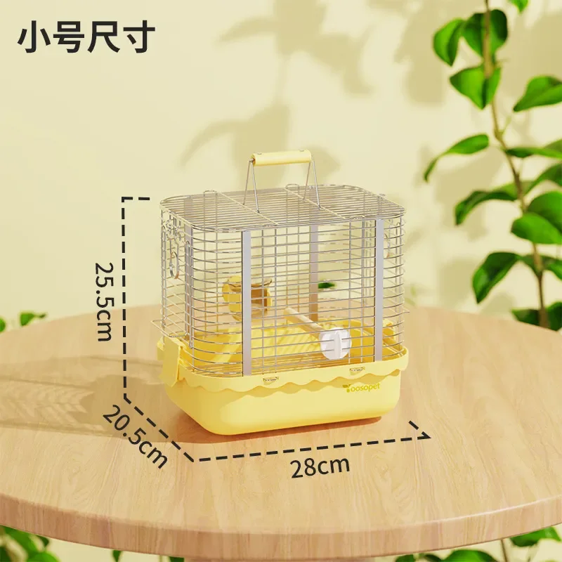 Parrot 304 Stainless Steel External Belt Cage Horizontal Line Large Space Xuanfeng Portable Bird