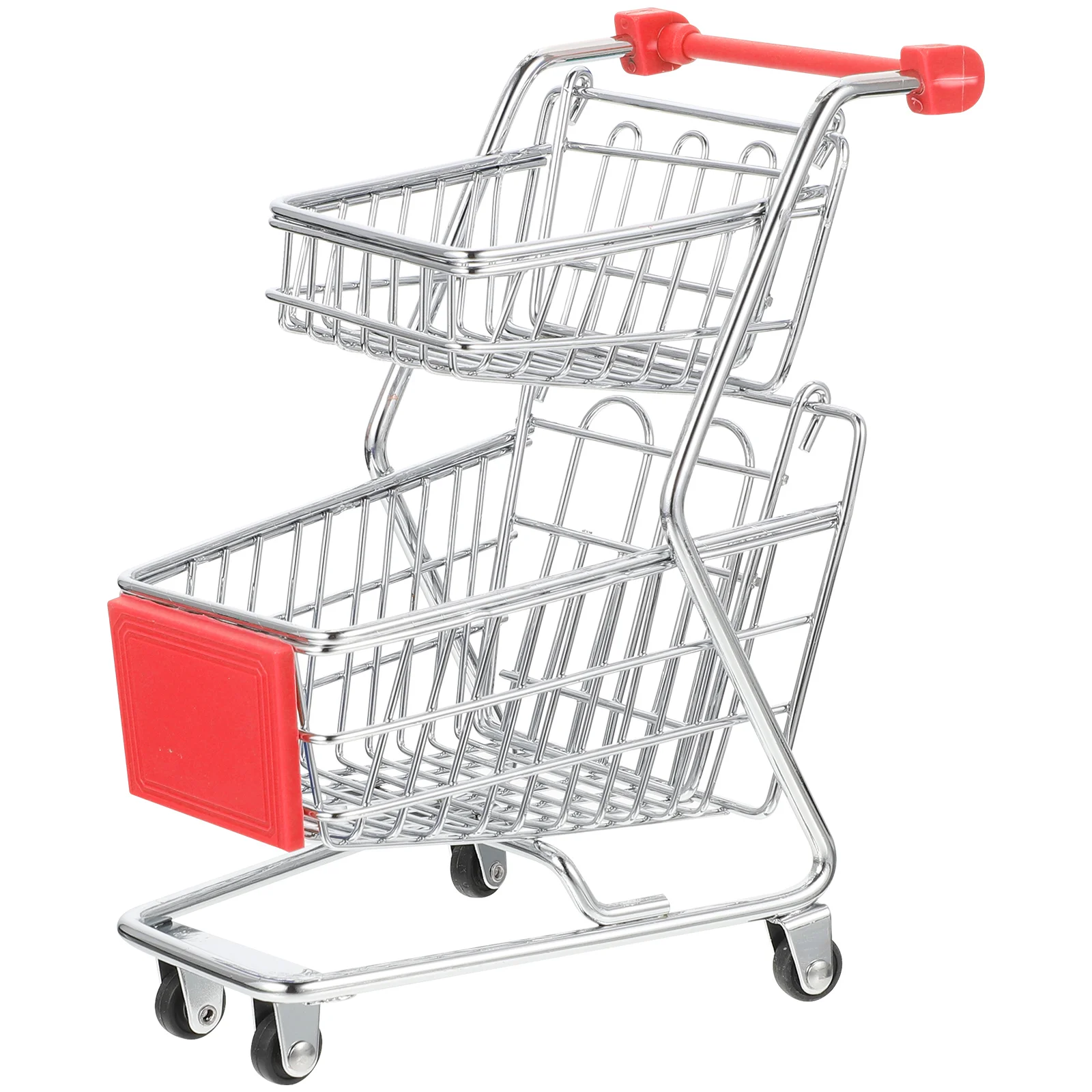 Mini Shopping Cart Replica Modes Toy Play Desk Decor Plastic Small Supermarket Handcart Models